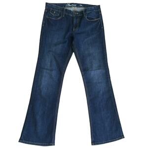 Size 6S Bootcut Jeans Tommy Hilfiger Dark Stretch Denim Flap Pocket 6 Short